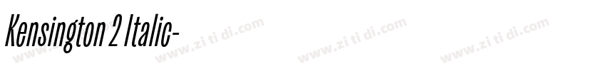Kensington 2 Italic字体转换
